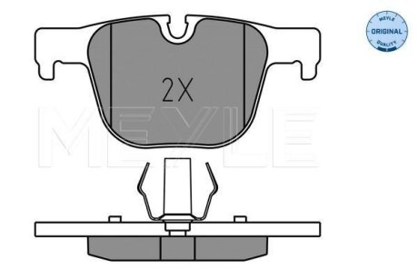 Тормозные колодки дисковые BMW 3 (F30/31/) 09- зад. компл. MEYLE 025 255 1417