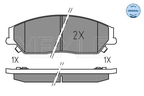 Колодки гальмівні TOYOTA P. CAMRY 2,4-3,5 06-11 MEYLE 025 256 1019