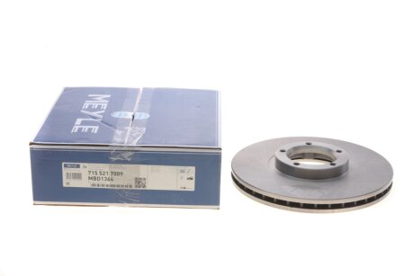 Тормозной диск передний Ford Transit 06/91- 270x24 (диск 15") MEYLE 715 521 7009
