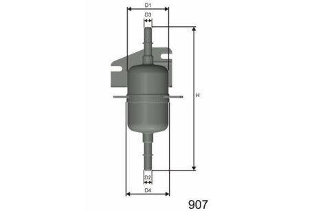 Акция Фільтр паливний 1.6MPI 16V, 1.4MPI 8V, 1.4MPI 16V, 1.2MPI 8V, 1.0MPI 8V, 1.2MPI 16V FIAT Siena 97-16, Palio 96-20, Seicento 98-10 MISFAT E105