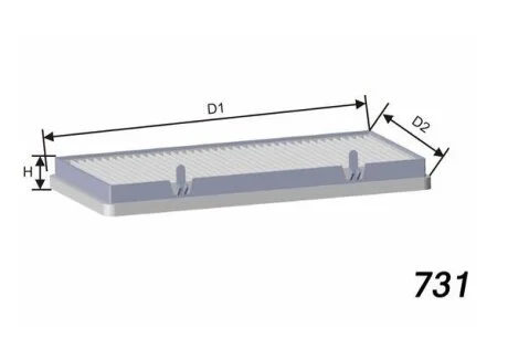 Фільтр, повітря у салоні MISFAT HB228