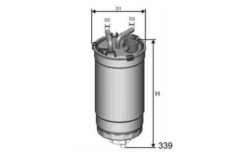 Фильтр топливный AUDI/FIAT/SEAT/SKODA/VW/A3/A4/A6/PUNTO/LEON/TOLEDO/OCTAVIA/SUPERB/RORA/GOLF/LT/PASS MISFAT M391