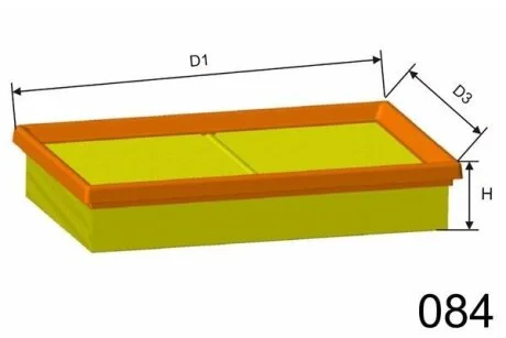 Повітряний фільтр MISFAT P384