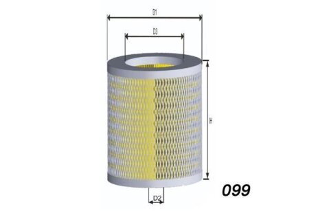 Повітряний фільтр MISFAT R140