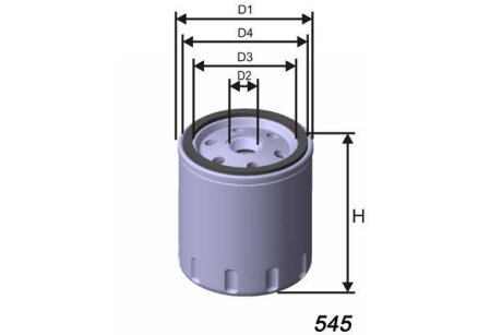 Фільтр масляний Citroen/Fiat/Peugeot/Renault 1.9D/2.0HDI/2.5D/2.0 16V MISFAT Z439