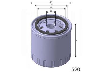 Фильтр масляный CIROEN/PEUGEOT/FIAT/ALFA/LANCIA/IVECO MISFAT Z457