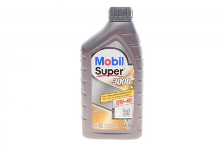 Олива моторна Super 3000 X1 5W-40 синтетическое MOBIL 152567