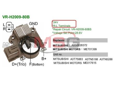 Регулятор MI 28.6V, CG234304, IM846 (R-L) MOBILETRON VRH200980B