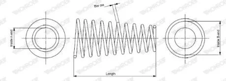 Пружина подв. Toyota Yaris передн. OESpectrum MONROE SP3107
