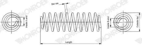 Передня пружина підвіски MONROE SP4133