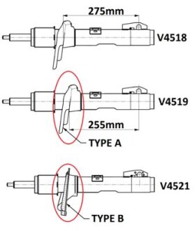 Амортизатор передній MONROE V4521