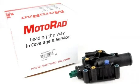 Термостат системи охолодження (91°C, в корпусі) CITROEN BERLINGO, BERLINGO MULTISPACE, BERLINGO/MINIVAN, C2, C3 / C3 ORIGIN III, C3 I, C3 PLURIEL, C4, C4 I, C-ELYSEE, XSARA PICASSO 1.4-1.6LPG 07.00- MOTORAD 618-91K