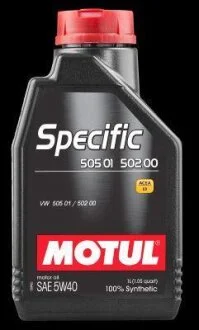 1л Specific 505 01 505 00 5W-40 C3 Олива синтетична VW 505 00 505 01, VW 501 01 505 00, FORD WSS-M2C917-A MOTUL 101573