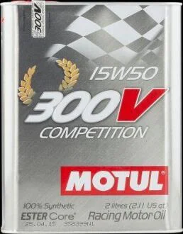 Моторна олива(синтетична) 300V COMPETITION 15W50 2L. MOTUL 104244