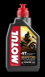 Олива для 4-х тактних двигунів 100% синтетична Scooter Power 4T SAE 10W30 MB (1L) MOTUL 105936