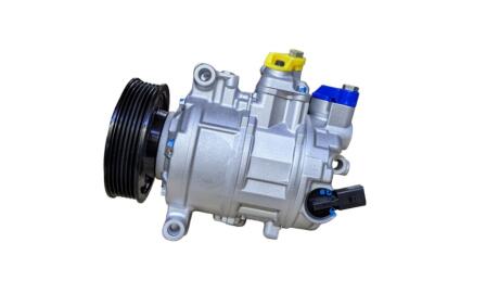 Компресор кондиціонера відновлений VW Caddy III 04-15, Golf VI 09-14, Tiguan 08-16, PASSAT B7 10-15, AUDI A3 12-22, A3 03-12, A1 10-18, Q3 11-18, SKODA Octavia A5 04-13, Fabia II 07-14, Rapid 13-19, Superb 08-15, SEAT Altea 04-09, Leon 05-12, Toledo MSG 437100-8210