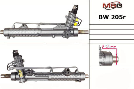 Рульова рейка з ГПК відновлена BMW 3 E46 99-05 MSG BW205R