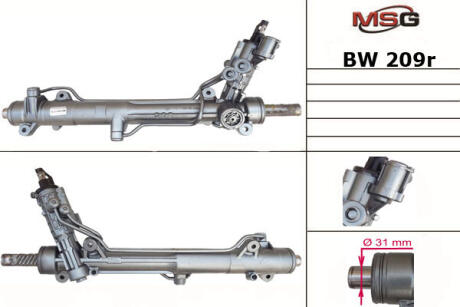 Рейка кермова (відновлена) BMW 7 (E65, E66, E67) 3.0-6.0 07.01-08.08 MSG BW 209R