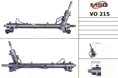Рульова рейка з ГУР нова Volvo V50 04-07, Volvo S40 04-12, Volvo C30 06-13 MSG VO215