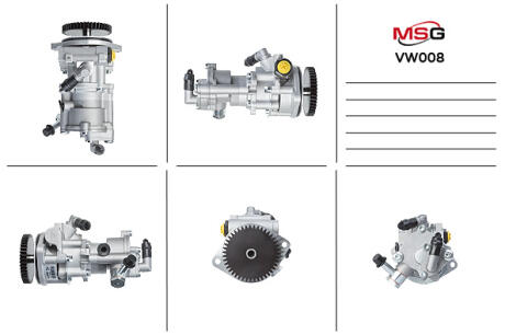 Насос ГУР (со шкивом) (прямой зуб) VW LT 28-35 II 2.8TDI 99-06 MSG VW008
