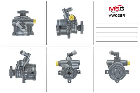 Насос ГУР відновлений VW Golf III 91-98, SEAT Ibiza 93-02, SEAT Toledo I 91-99 MSG VW028R