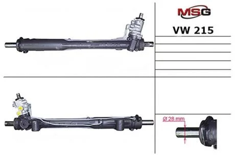 Рульова рейка з ГУР нова VW Touareg 02-10, Audi Q7 05-15, Porsche Cayenne 02-10 MSG VW215