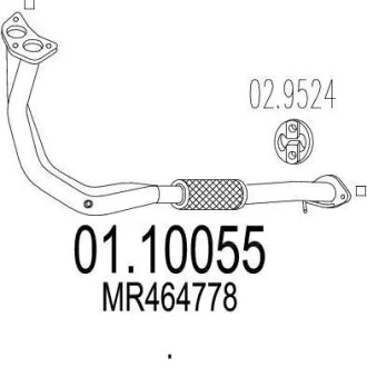 Передня труба вихл. системи MTS 01.10055