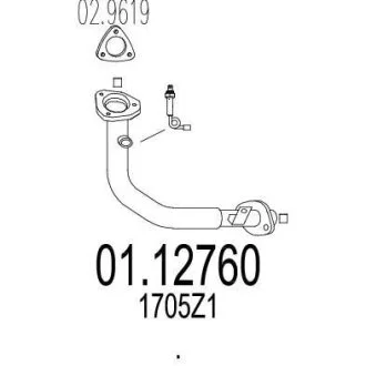 Передня труба вихл. системи MTS 01.12760