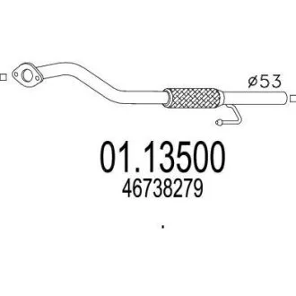 Передня труба вихл. системи MTS 01.13500