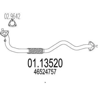 Передня труба вихл. системи MTS 01.13520
