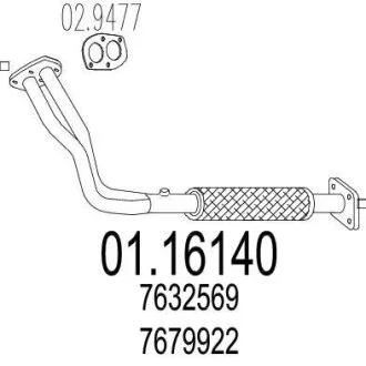 Вихлопна труба MTS 01.16140