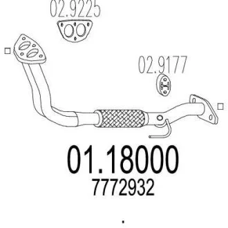 Вихлопна труба MTS 0118000