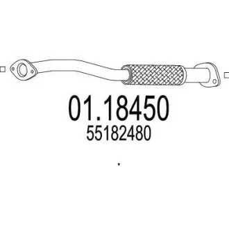 Передня труба вихл. системи MTS 01.18450