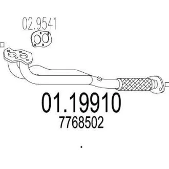 Передня труба вихл. системи MTS 01.19910