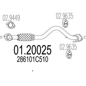 Вихлопна труба MTS 0120025