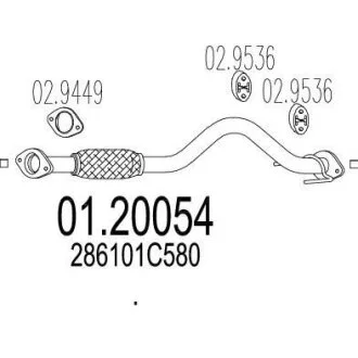 Вихлопна труба MTS 0120054