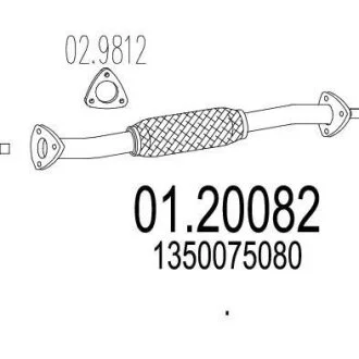 Вихлопна труба MTS 01.20082