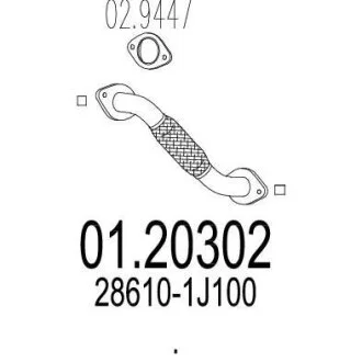 Вихлопна труба MTS 01.20302