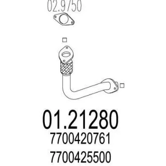 Передня труба вихл. системи MTS 01.21280