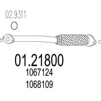 Проміжна труба вихл. системи MTS 01.21800