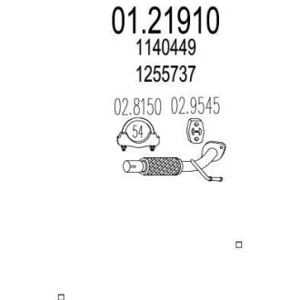 Ремонтна деталь вихл. сист. MTS 01.21910