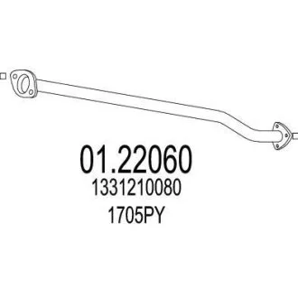 Передня труба вихл. системи (Приемная труба выхлопной системы) MTS 01.22060