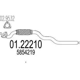 Вихлопна труба MTS 01.22210