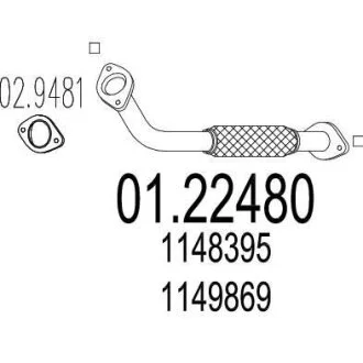 Вихлопна труба MTS 01.22480