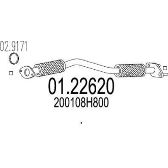 Вихлопна труба MTS 01.22620