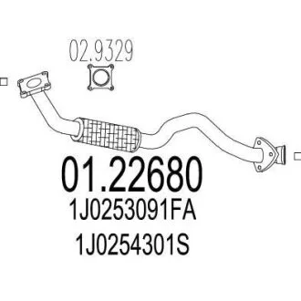 Вихлопна труба MTS 01.22680