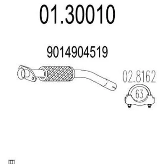 Ремонтна деталь вихл. сист. MTS 01.30010