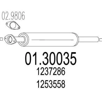 Додатковий глушник MTS 01.30035