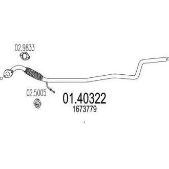 Вихлопна труба MTS 01.40322