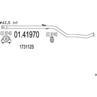 Ремонтна деталь вихл. сист. MTS 01.41970